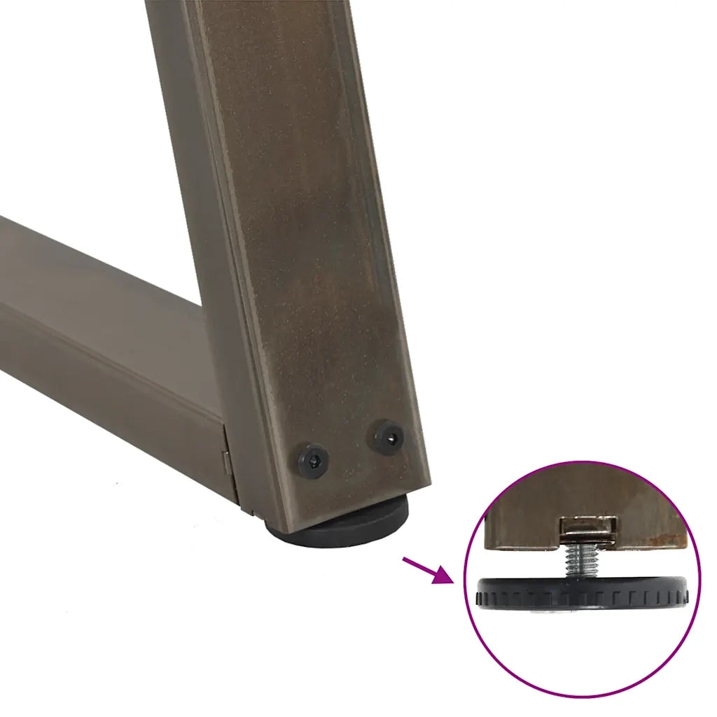 Gambe per Tavolino da Caff¨¨ a Forma di V 2 pz | Piede del tavolo Acciaio Naturale 60x(30-31,3) cm Acciaio