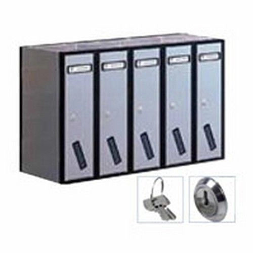Silmec 31-505 SC5V Casellario Postale Verticale 5 Posti in Acciaio Zincato e Alluminio Silver colore Silver