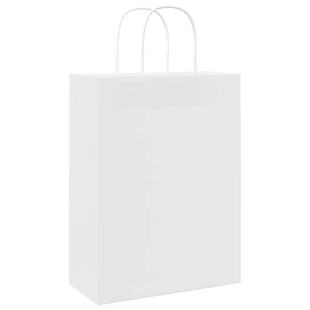 Sacchetti di Carta 50 pz con Manici Bianchi 26x12x35 cm 4101604