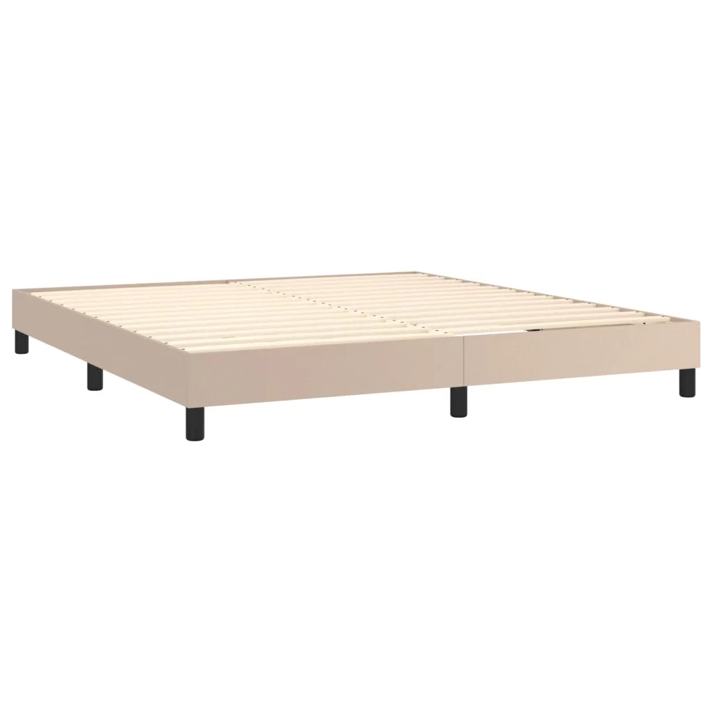 Giroletto a Molle con Materasso Cappuccino 160x200cm Similpelle 3144272