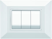 Feb Elettrica PLACCA PLAIN Col. Bianco 3 posti 20.00 pz