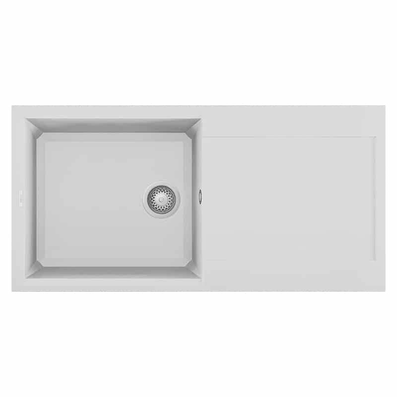 Lavello Elleci Incasso 1 vasca 100x50 Easy 480 Granitek Bianco LGY48068