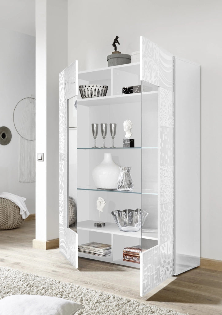 Credenza/Vetrina DENIS bianco