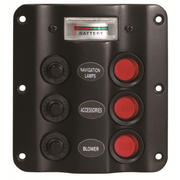 PANNELLO ELE. 3 INT+VOLTMETRO CIRCUIT PANEL 3 SWITCHES WITH VOLTMETER