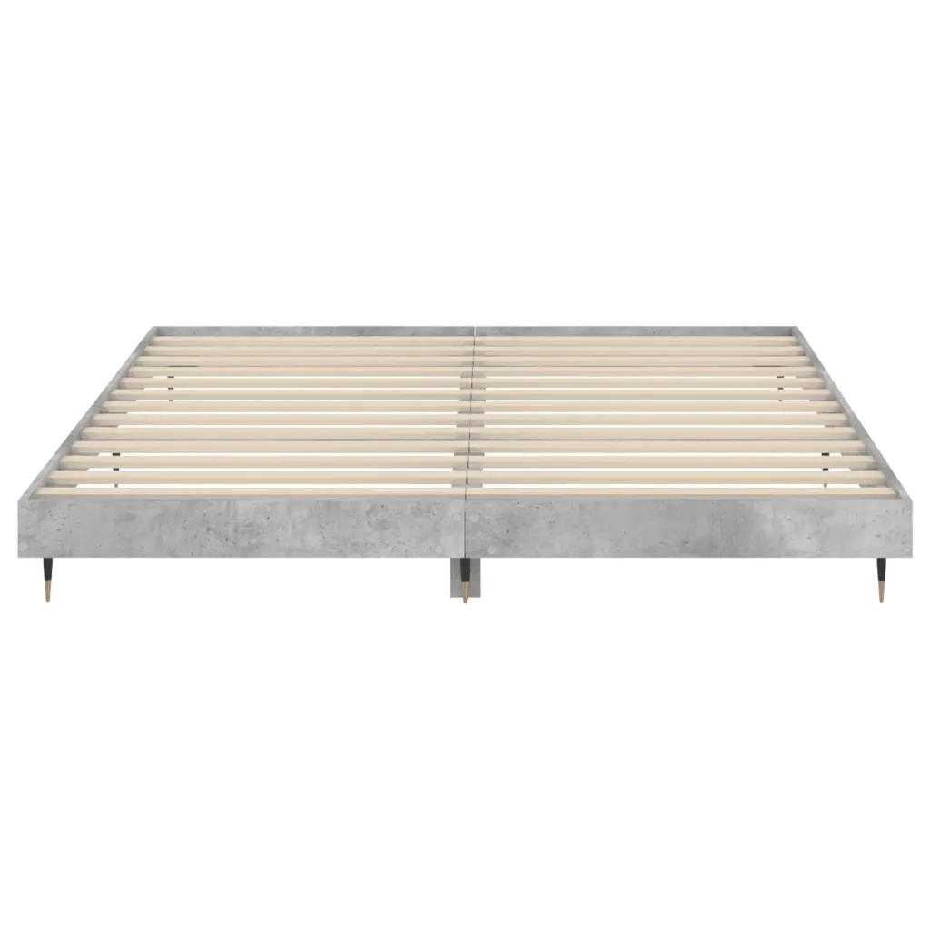 Giroletto-Struttura Letto Grigio Cemento 200x200 cm in Legno Multistrato 812977