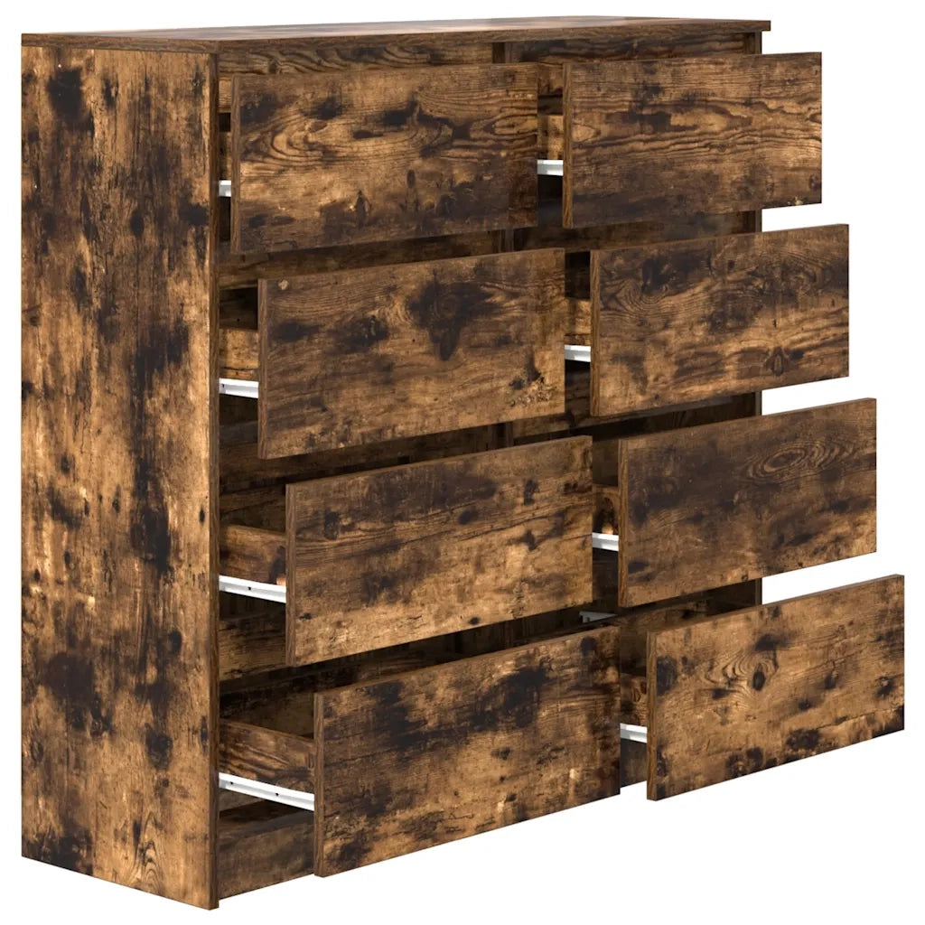 Credenza Rovere Fumo 100x35x99 cm in Legno Multistrato 3328493