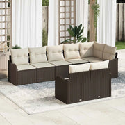 Set Divano da Giardino Marrone polyrattan 3345748