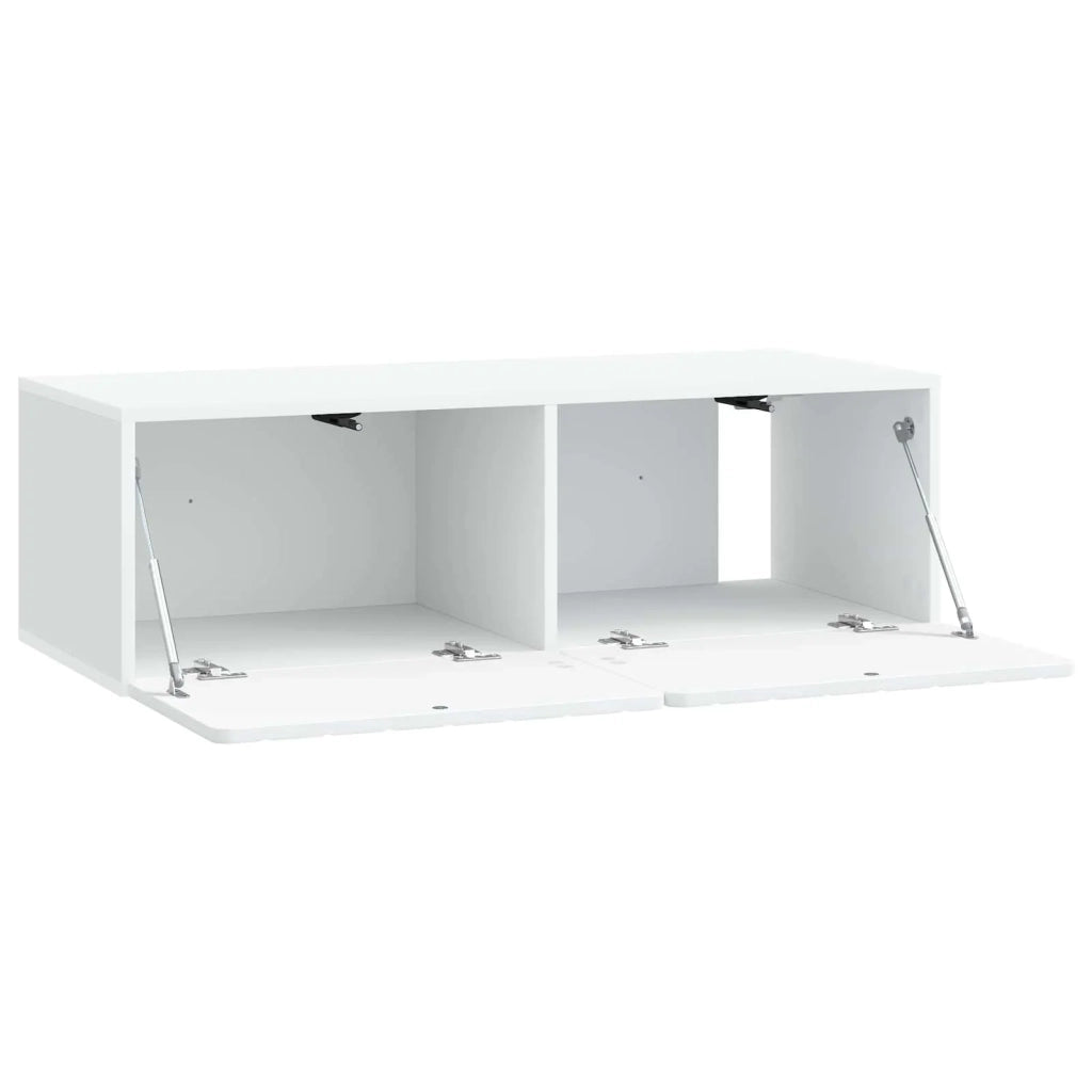 Mobile Porta TV da Muro-Credenza per TV sospesa Bianco 98 x 41 x 30 cm 827715