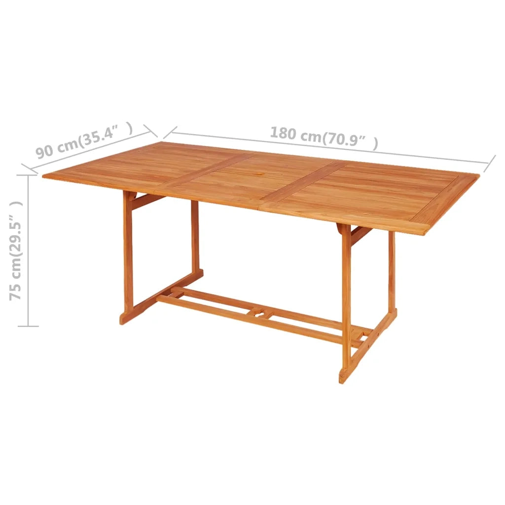 Set da Pranzo da Giardino 9 pz in Legno Massello di Teak 3059566