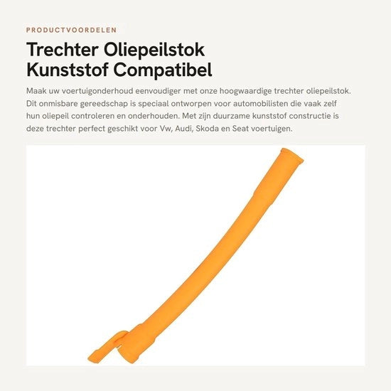 Treccia con setola - Treccia auto - Treccia in plastica - Treccia per olio - Treccia piccola - Compatibile con Vw, Audi, Skoda, Seat - OE-numeri 038 103 663 - Manometro di olio