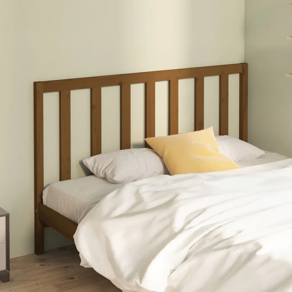 Testiera | Testata per Letto ambra 126x4x100 cm in Legno Massello di Pino