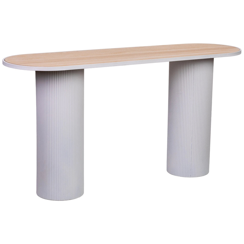 Mobile da ingresso in legno beige 150x45x75h cm