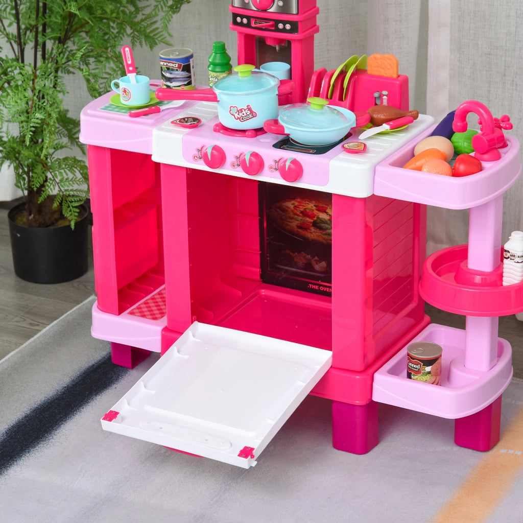 Cucina Giocattolo per Bambini con Luci e Suoni ¨C Minimal ¨C Rosa 78x29x87