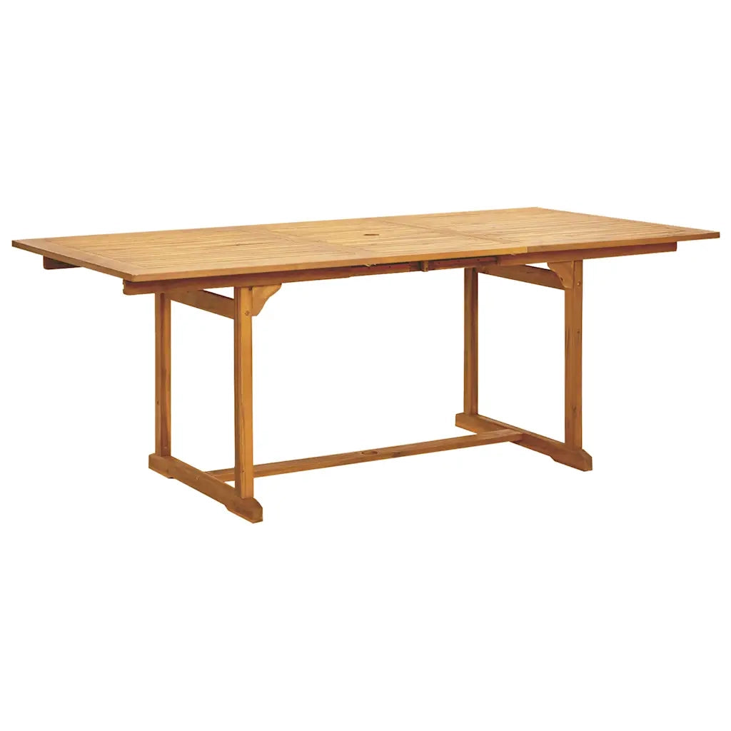Set Pranzo da Giardino 7 pz Crema in Tessuto e Legno Massello