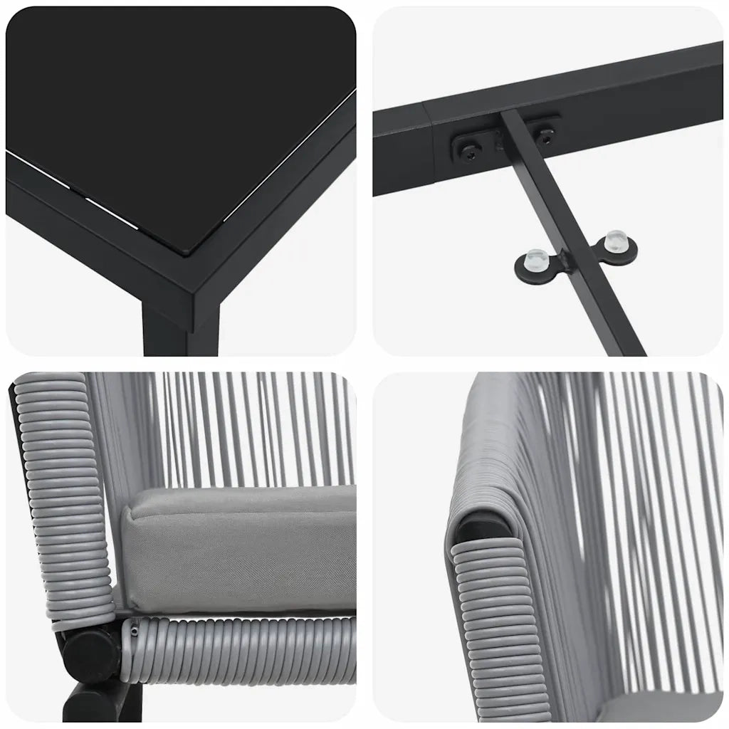 Set da Pranzo per Giardino 5 pcs Antracite 3379361