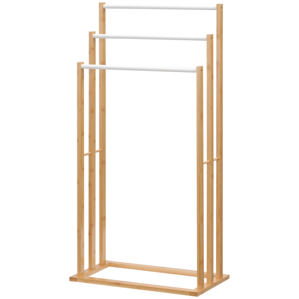 Porta asciugamani a 3 livelli ¨C zephmum ¨C 48x25,8x94 cm in bamb¨´ naturale