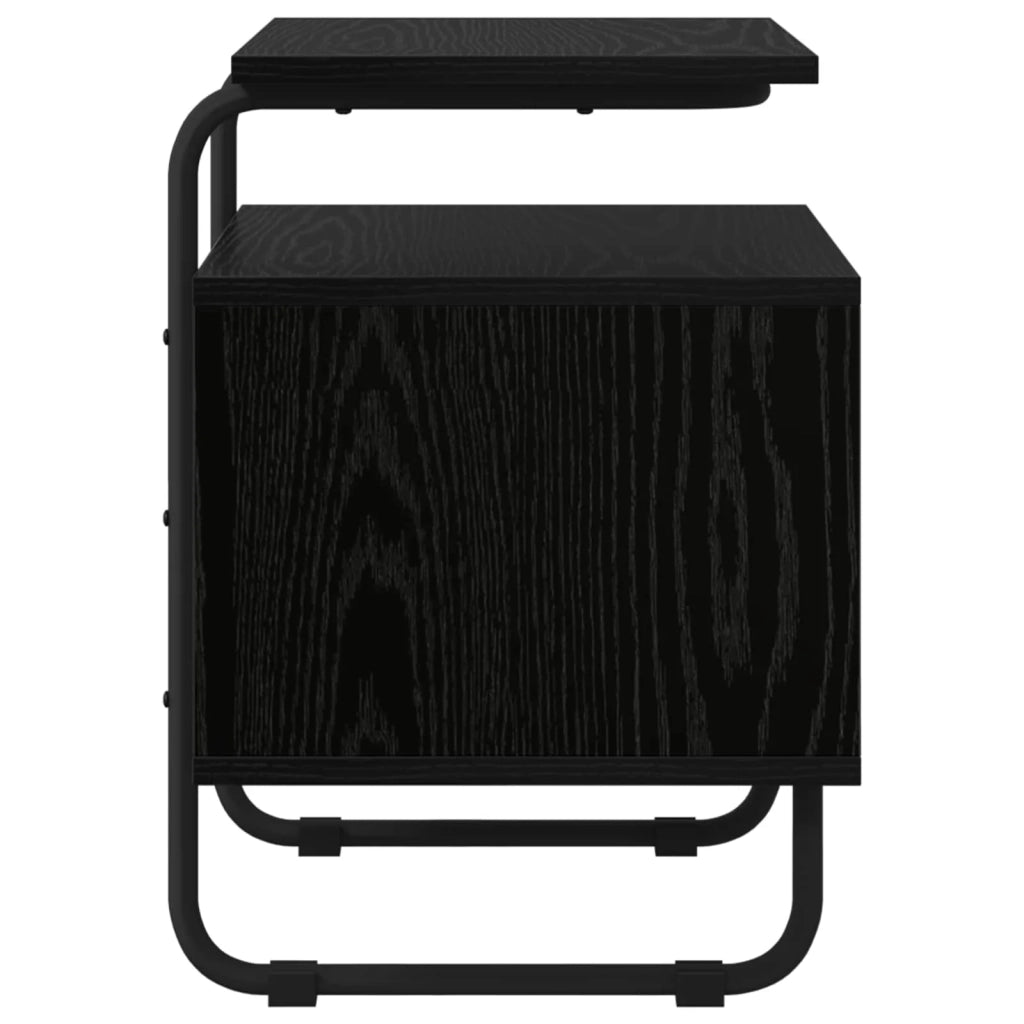 Armadio da Notte 2 pz Rovere Nero Legno ingegnerizzato 8007636