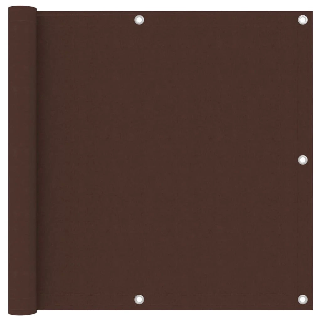 Schermo per balcone schermo per la privacy 90 x 500 cm tessuto Oxford marrone 02_0010244