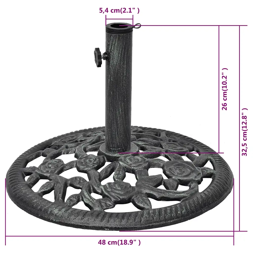 Base ombrellone in ghisa 12 kg 48 cm 42171