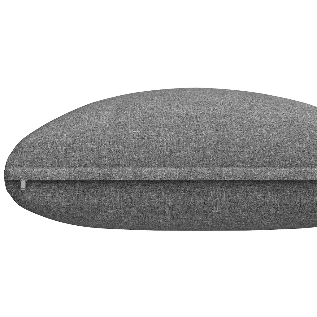 OKWISH Set da 6 Pezzi da Giardino con 2 Divani, 1 Poltrona, 1 Divano Angolare e 2 Tavoli, Metallo Olefin Grigio