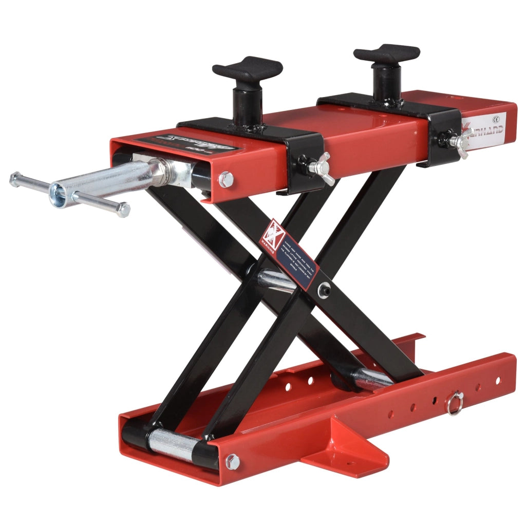 Piattaforma Elevatrice per Moto ¨C Xylo ¨C Capacit¨¤ 500kg, Altezza 19-53cm, Nero e Rosso