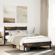 Giroletto senza Materasso con Testiera-Struttura Letto Rovere Sonoma 120x190 cm