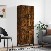 Credenza-Buffet-Armadio da cucina Rovere Fumo  69,5x34x180 cm in Legno Multistrato 153871