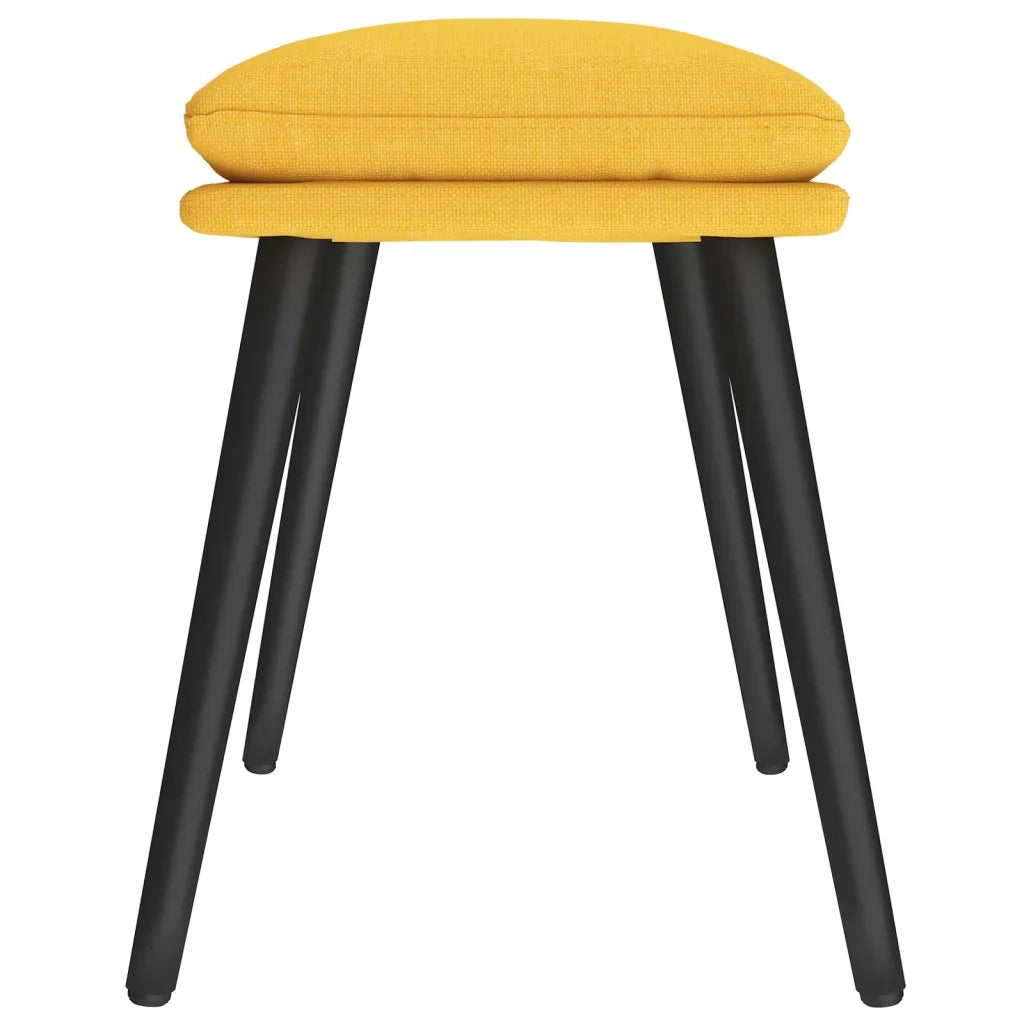 Poggiapiedi Giallo Senape 45x29,5x35 cm in Tessuto 341500