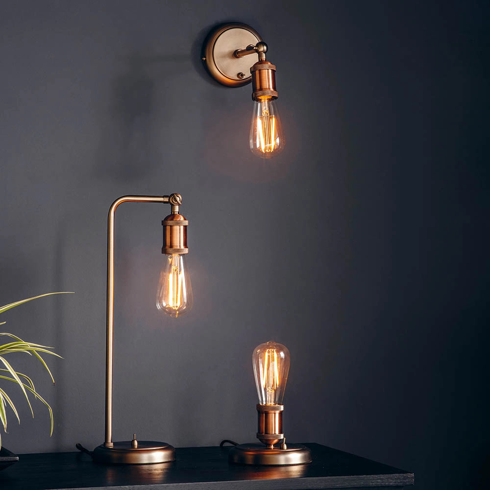 Lampada da tavolo industriale regolabile E27 Endon HAL