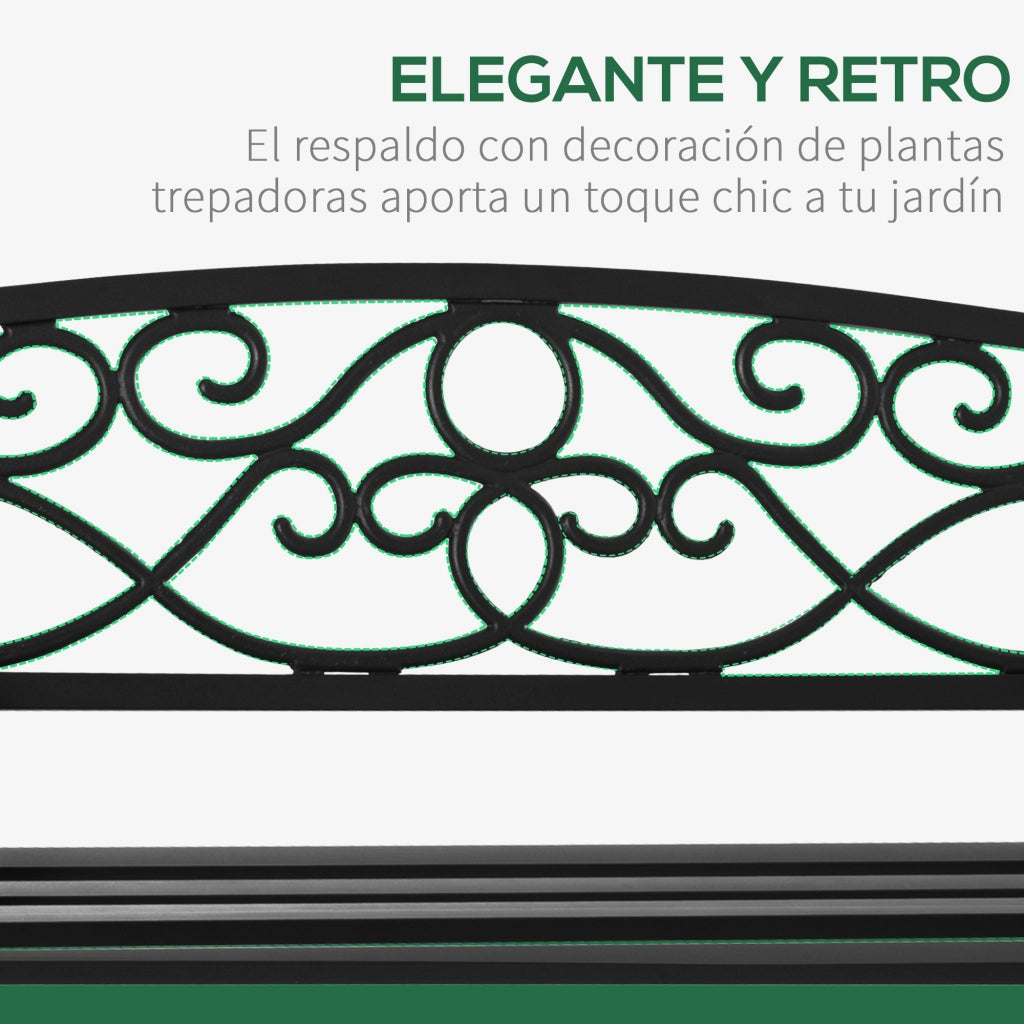 Panchina da Giardino 2 Posti Vintage ¨C Minimal ¨C Ferro Nero