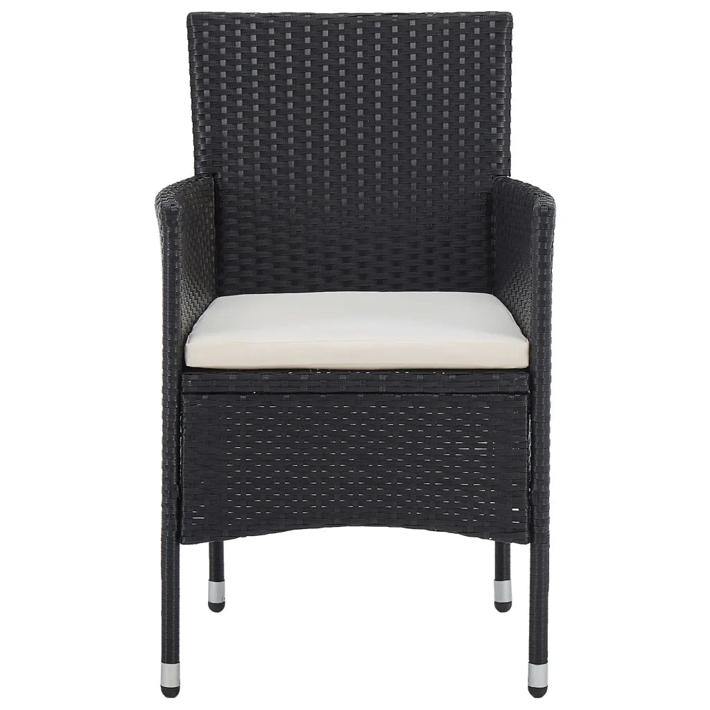 Set Mobili da Pranzo per Giardino 3 pz | Set Salotto da Giardino Nero
