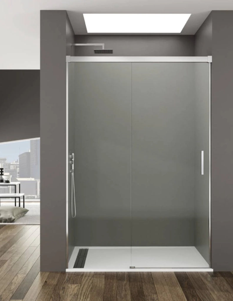 Porta doccia scorrevole 1+1 THALASSA (BASIC) 165 cm Profilo Cromo vetro trasparente