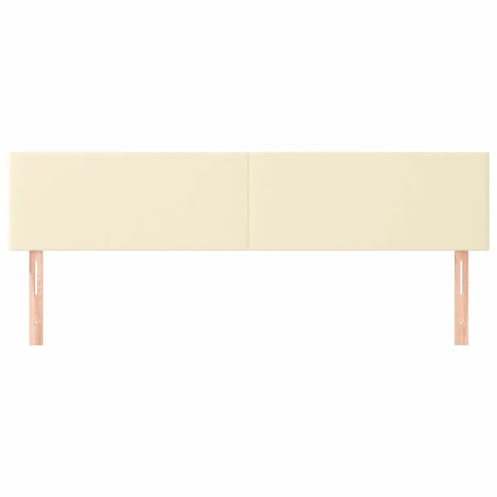 Testiera | Testata Crema 200x5x78/88 cm in Similpelle