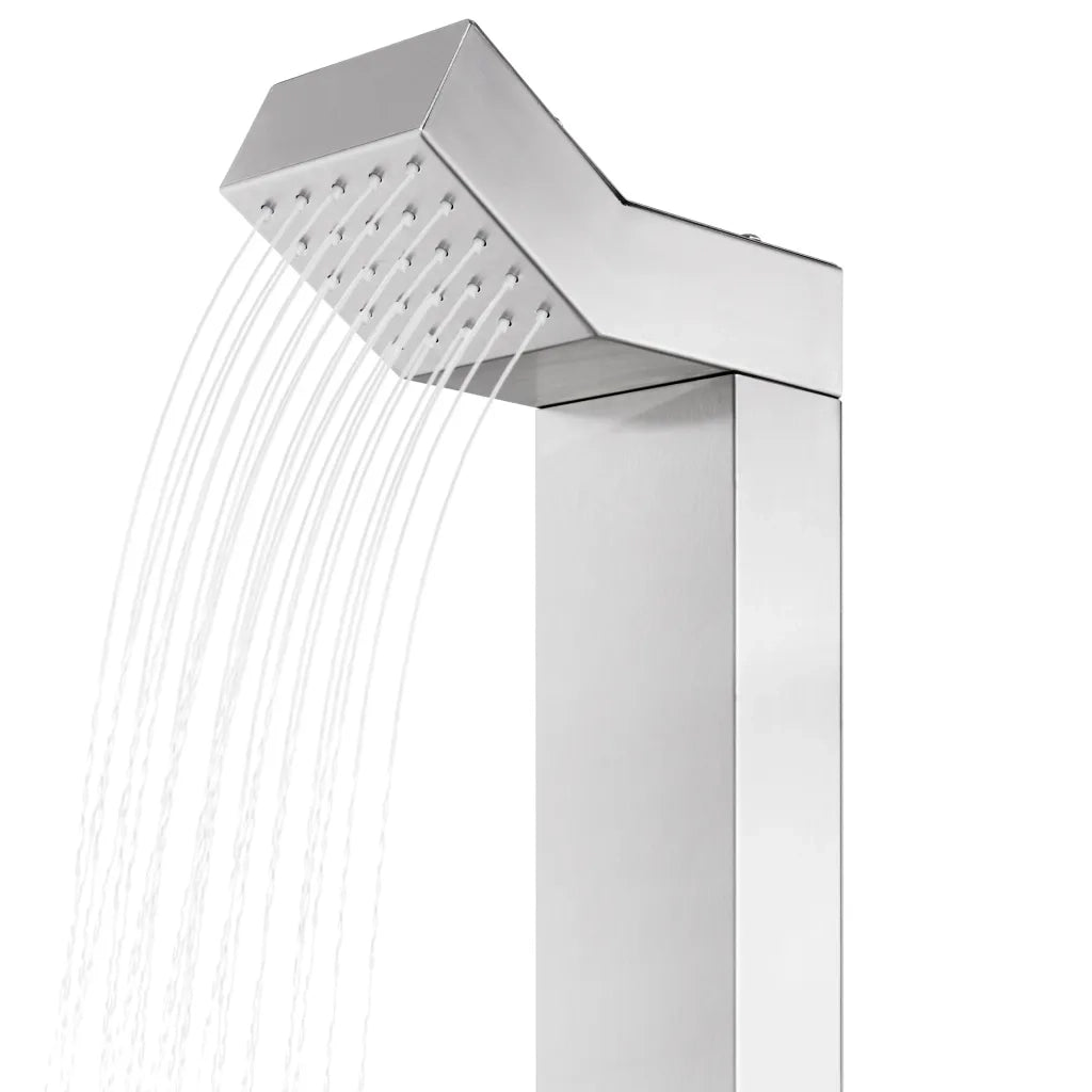 Doccia da Giardino con Base Grigia 225 cm in Acciaio Inox CFW4846117