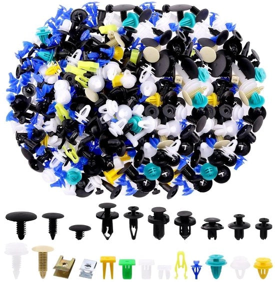 500 Stck Gemme Auto Retenitore Bevestiging Klinknagels Clip Push Set Bumper Fendine Trim Panello Scudo Motor Klinknagels