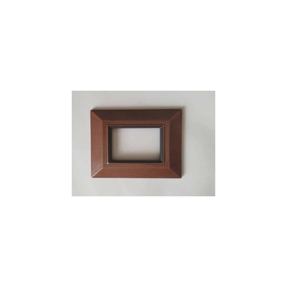 Trade Shop - Placca Placchetta Placchette Compatibili Per Serie Axolute Bticino Colorate Sq - Marrone -4 Fori     -