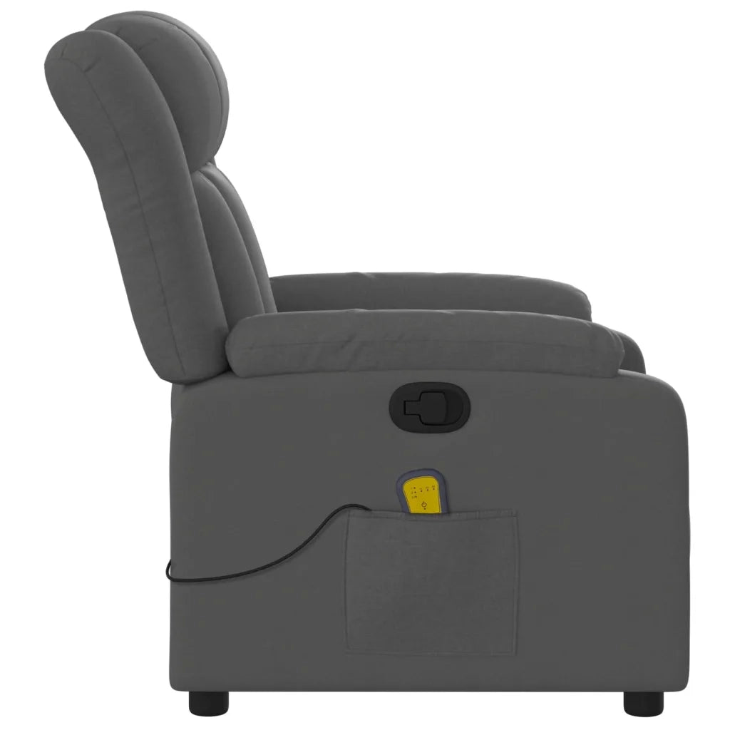 Poltrona reclinabile massaggiante in Tessuto Grigio Scuro 3205777