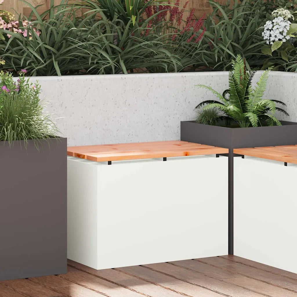 Panchina da Giardino | Panca da Giardino Bianco 60 x 40 x 43 cm Acciaio