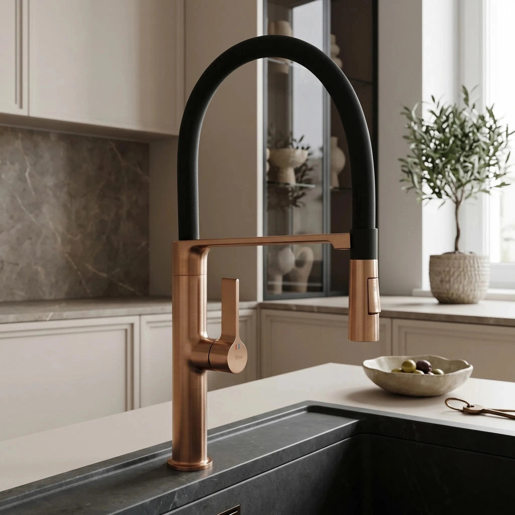 Rubinetto Da Cucina Rea Lago Brush Copper