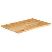 Piano Tavolo Bordi Vivi 80x60x2,5 cm in Legno Massello di Mango 370452