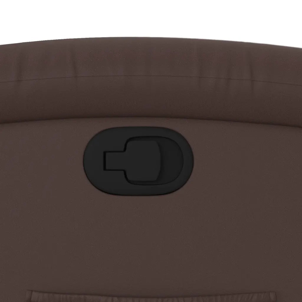 Poltrona Reclinabile Marrone in Similpelle 371777