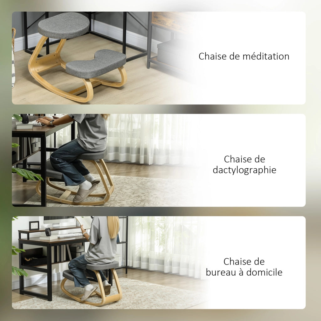 Sedia da ufficio ergonomica ¨C zephmum ¨C legno grigio