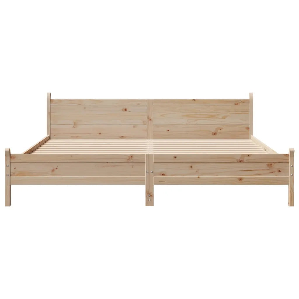 Letto senza Materasso 180x200 cm in Legno Massello di Pino 855582