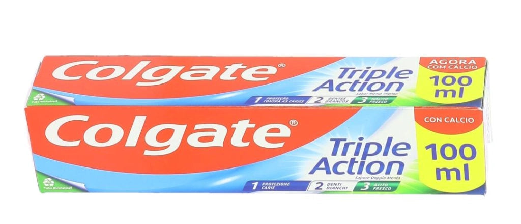 COLGATE DENTIFRICIO 100ML NEW TRIPLE ACTION PROTEZIONE CARIE DENTI BIANCHI ALITO FRESCO OKY