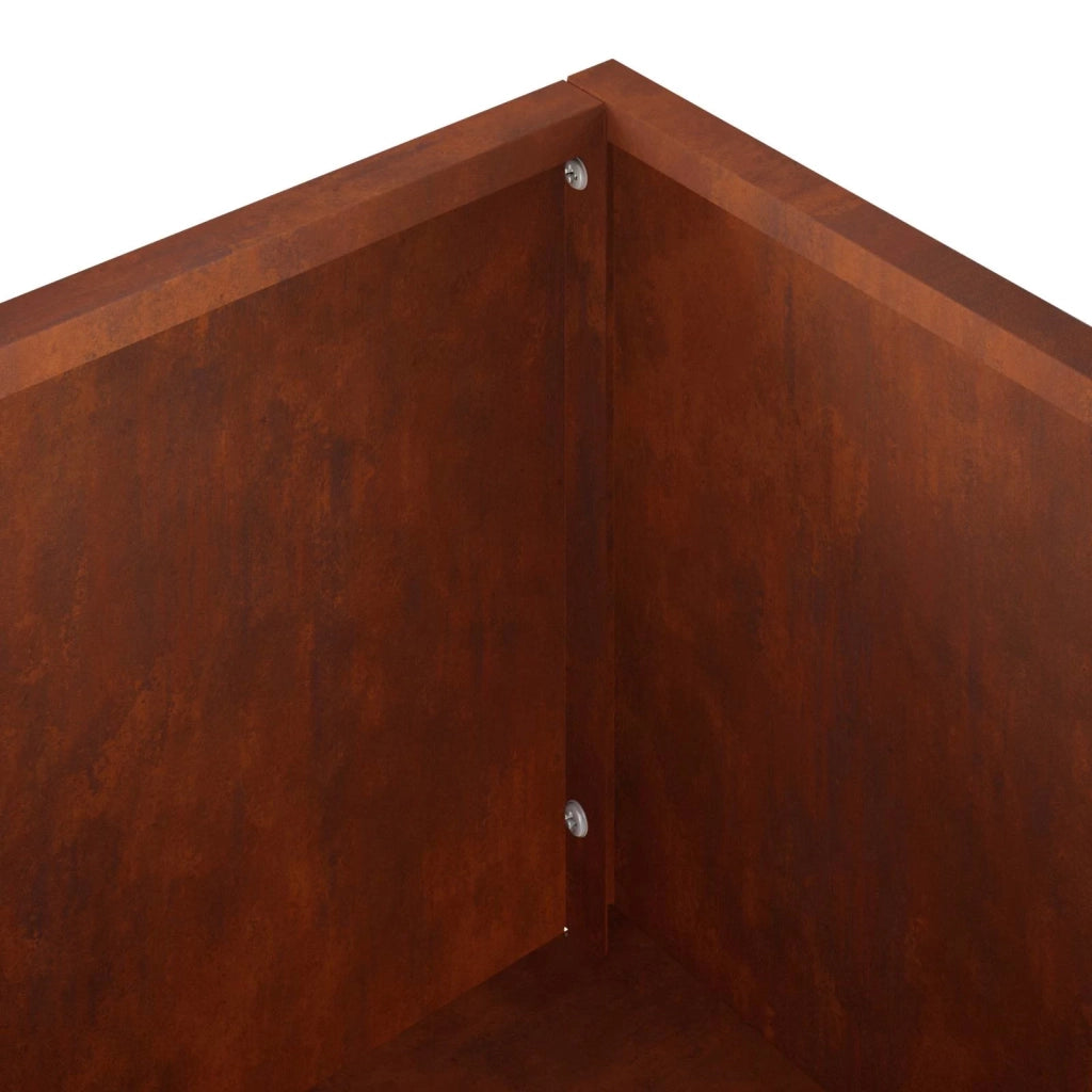 Vaso da giardino 2 pz Ruggine 100 x 20 x 49 cm Acciaio Corten 8005861
