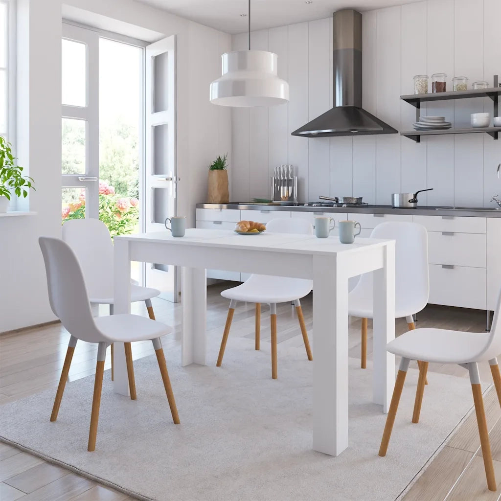 Tavolo da Pranzo Bianco 120x60x76 cm in Legno Multistratocod mxl 70722