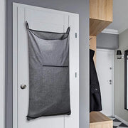 Asciugacapelli appeso, portascale per tenere ferma la biancheria sporca, asciugacapelli ad angolo per bagno (89 x 56 cm, Heather Grey)