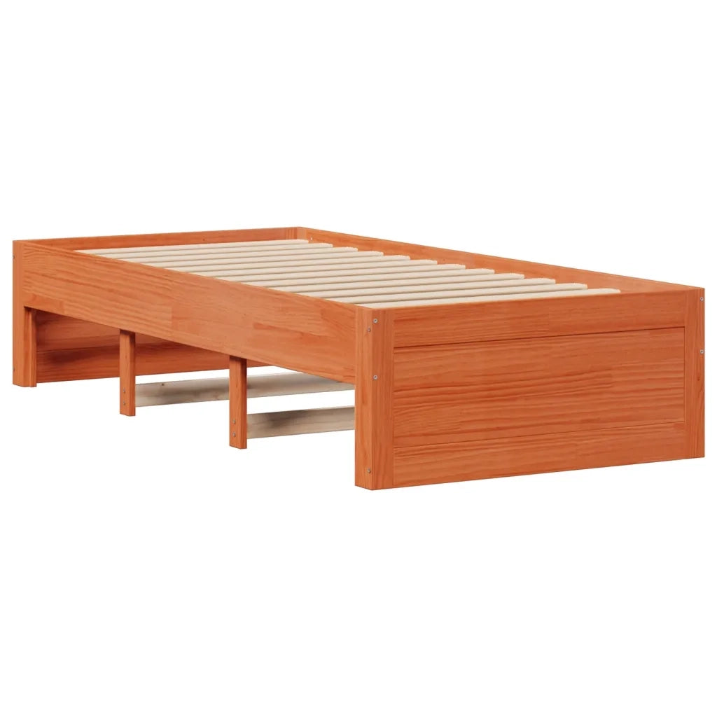 Giroletto senza Materasso con Cassetti Marrone Cera 100x200 cm 3308812