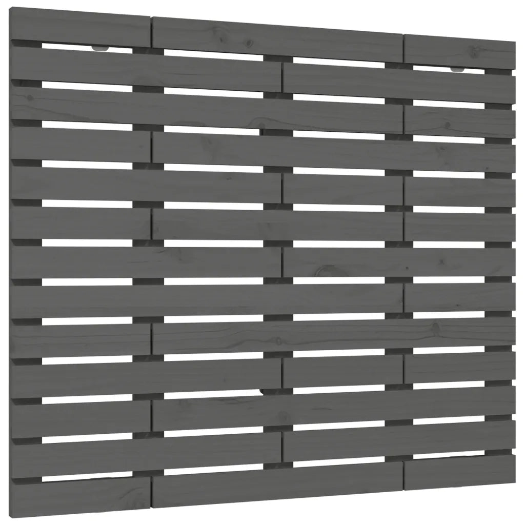 Testiera | Testata da Parete Grigia 146x3x91,5 cm Legno Massello di Pino