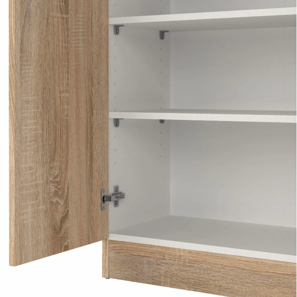 Scarpiera Mobile Salvaspazio Con 2 Ante E 5 Ripiani Regolabili Armadio Moderno Per Ingresso Camera E Living Design 69.2 X 34.6 X 170.4 Cm Rovere